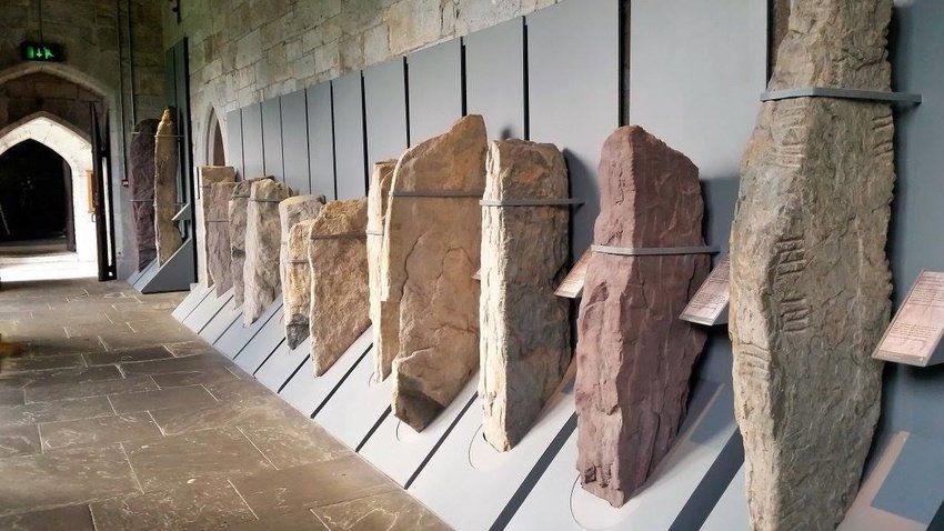 Ogham-stones-on-display-at-University-College-Cork-The-deep-cut-lines-of-ogham-script | ASEM Lifelong Learning